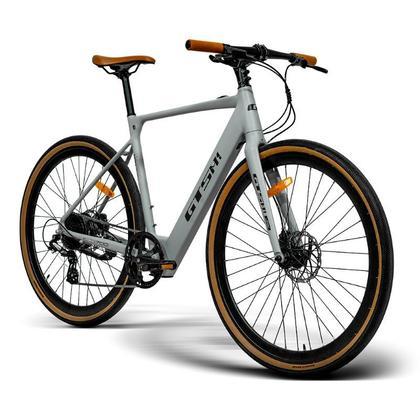 Bicicleta elétrica em fundo branco